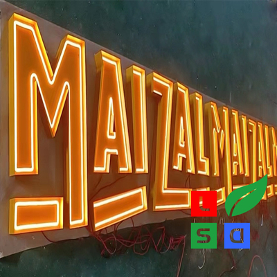 Exposed Neon Channel Letter Sign For Logo Branding Außenanzeigensystem