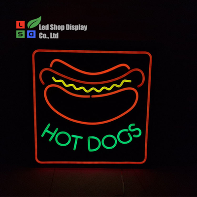 Hot Dog Customise LED Neon Schild mit 12 Farben zur Auswahl in Innenräumen DC 12V