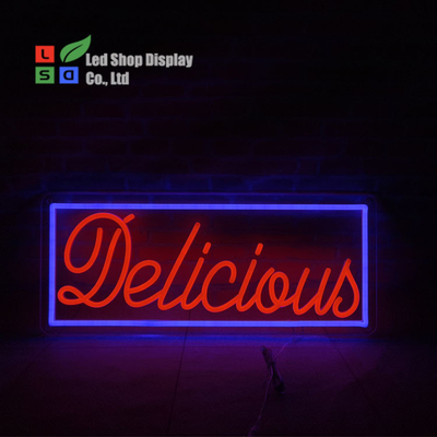 Leckeres LED-Neon-Schild Acrylwandmontage Innen-Außendekoration