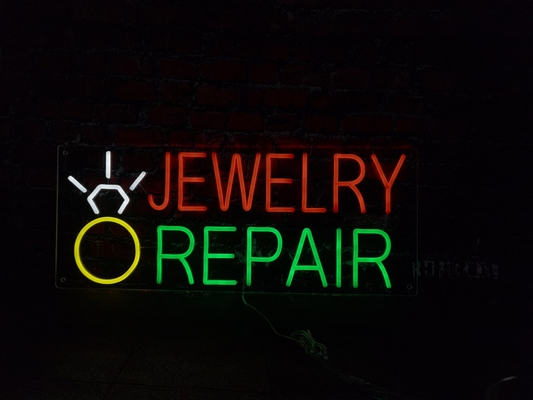 Schmuck Reparatur oder Schuh Reparatur kundenspezifische LED Neon Schild Innendekoration Acryl DC12V